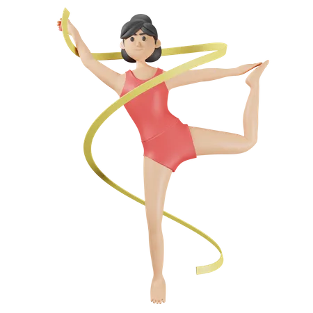 gymnastic 3d illustration